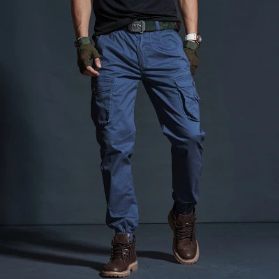 High Quality Khaki Casual Pants Men Military Tactical Joggers Camouflage Cargo Pants Multi-Pocket Fashions Black Army Trousers - Image 6