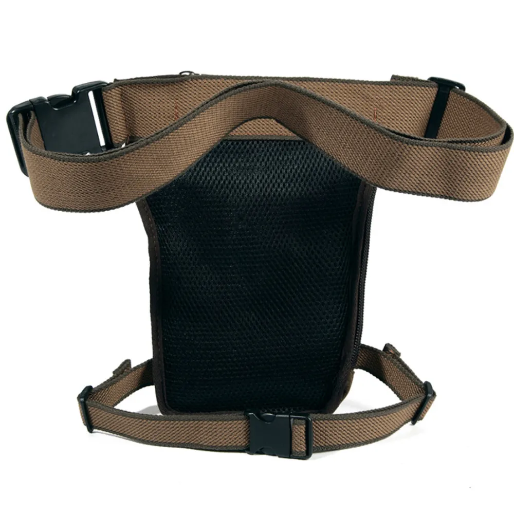 High Quality Men's Canvas Drop Leg Bag Military Motorcycle Multi-purpose Messenger Shoulder Bags Belt Hip Bum Waist Fanny Pack - Image 3