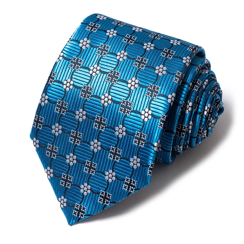 High-quality Wedding Ties For Men Fashion New Style Blue Strip Print Neckties Daily Office Apparel Accessories Gift For Man - Image 12