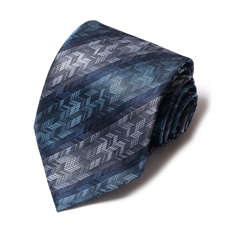 High-quality Wedding Ties For Men Fashion New Style Blue Strip Print Neckties Daily Office Apparel Accessories Gift For Man - Image 13