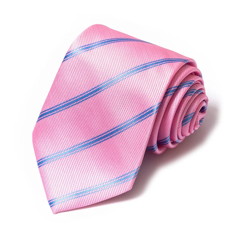 High-quality Wedding Ties For Men Fashion New Style Blue Strip Print Neckties Daily Office Apparel Accessories Gift For Man - Image 22
