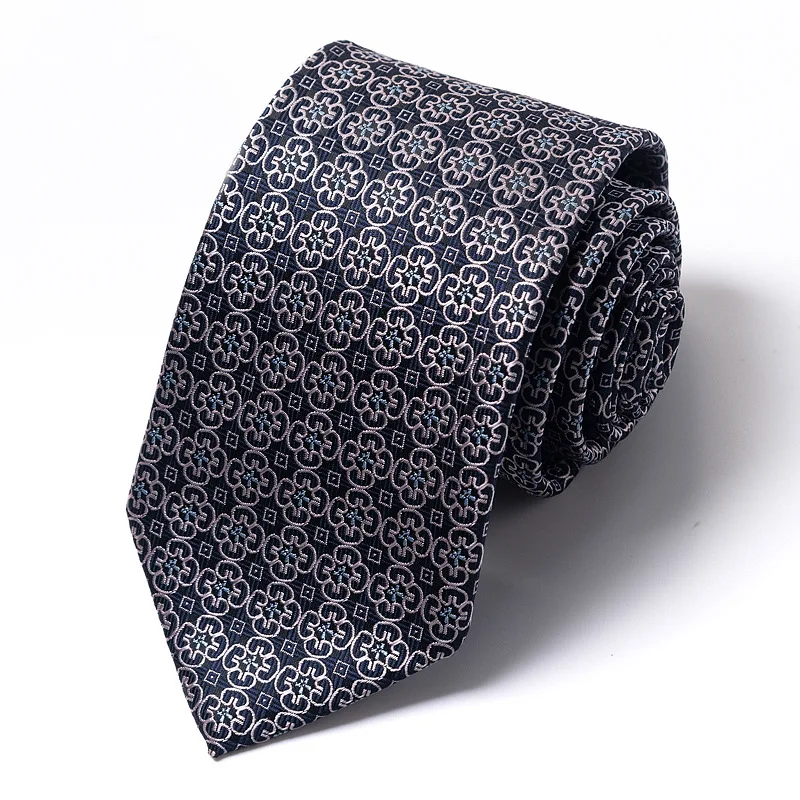 High-quality Wedding Ties For Men Fashion New Style Blue Strip Print Neckties Daily Office Apparel Accessories Gift For Man - Image 49