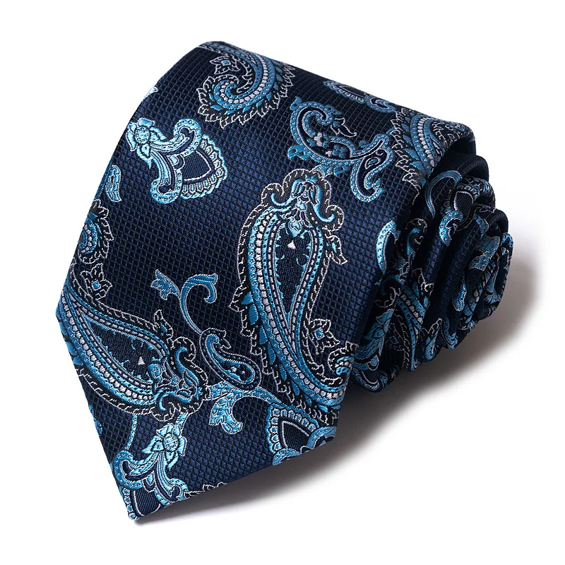 High-quality Wedding Ties For Men Fashion New Style Blue Strip Print Neckties Daily Office Apparel Accessories Gift For Man - Image 63