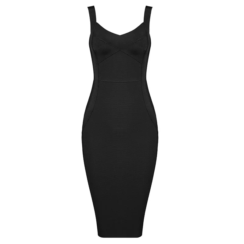 High Quality Women Sleeveless Rayon Bandage Dress Celebrity Elegant Green Purple Pink Bodycon Cocktail Party Dress Vestidos - Image 11