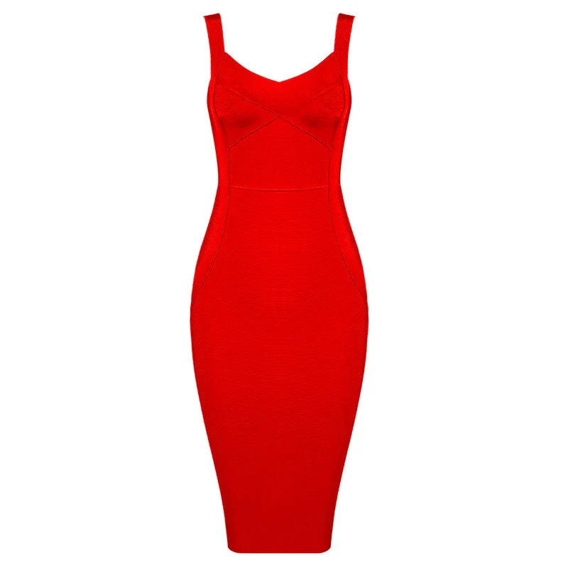 High Quality Women Sleeveless Rayon Bandage Dress Celebrity Elegant Green Purple Pink Bodycon Cocktail Party Dress Vestidos - Image 6