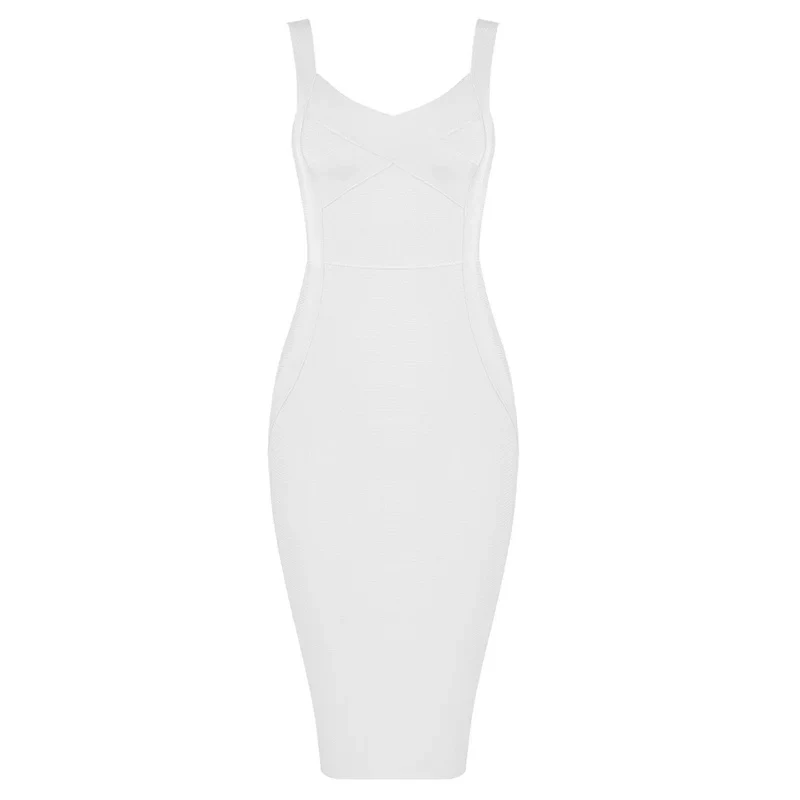High Quality Women Sleeveless Rayon Bandage Dress Celebrity Elegant Green Purple Pink Bodycon Cocktail Party Dress Vestidos - Image 7