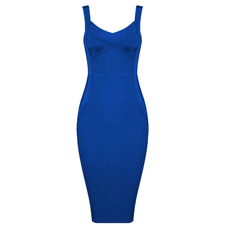High Quality Women Sleeveless Rayon Bandage Dress Celebrity Elegant Green Purple Pink Bodycon Cocktail Party Dress Vestidos - Image 9