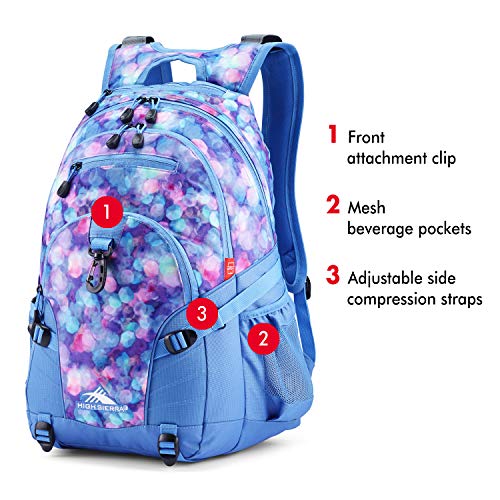 High Sierra Loop Backpack, Travel, or Work Bookbag with tablet sleeve, One Size, Shine Blue/Lapis - Image 6
