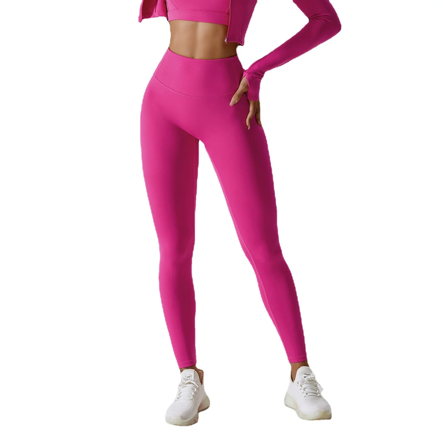 High Waist Nude Feel Slim Fit Fitness Pants Hip Lifting Sports Pants Yoga Pants Women's Outwear Running Cropped Pants Quick-Drying Pants - Image 5