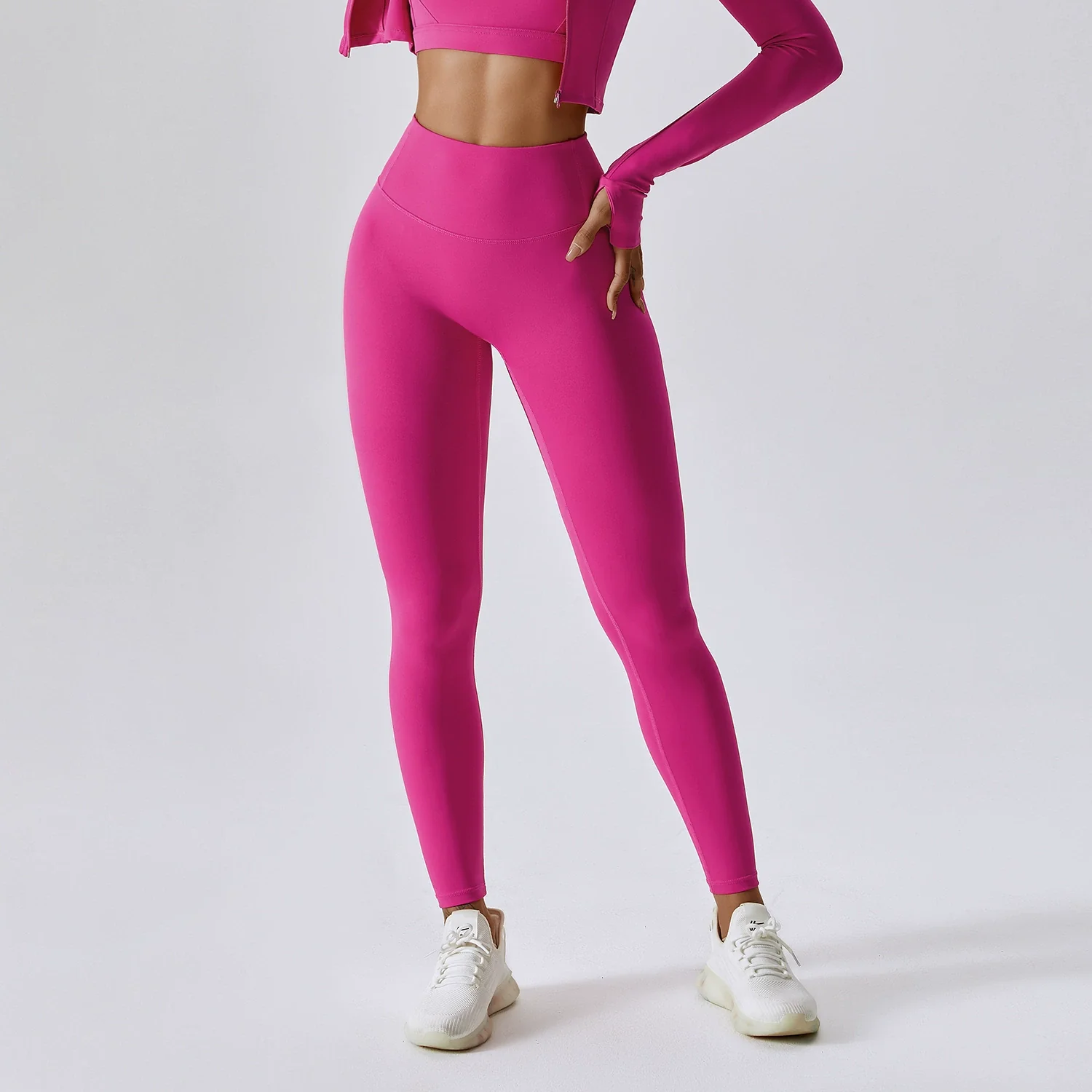 High Waist Nude Feel Slim Fit Fitness Pants Hip Lifting Sports Pants Yoga Pants Women's Outwear Running Cropped Pants Quick-Drying Pants - Image 6