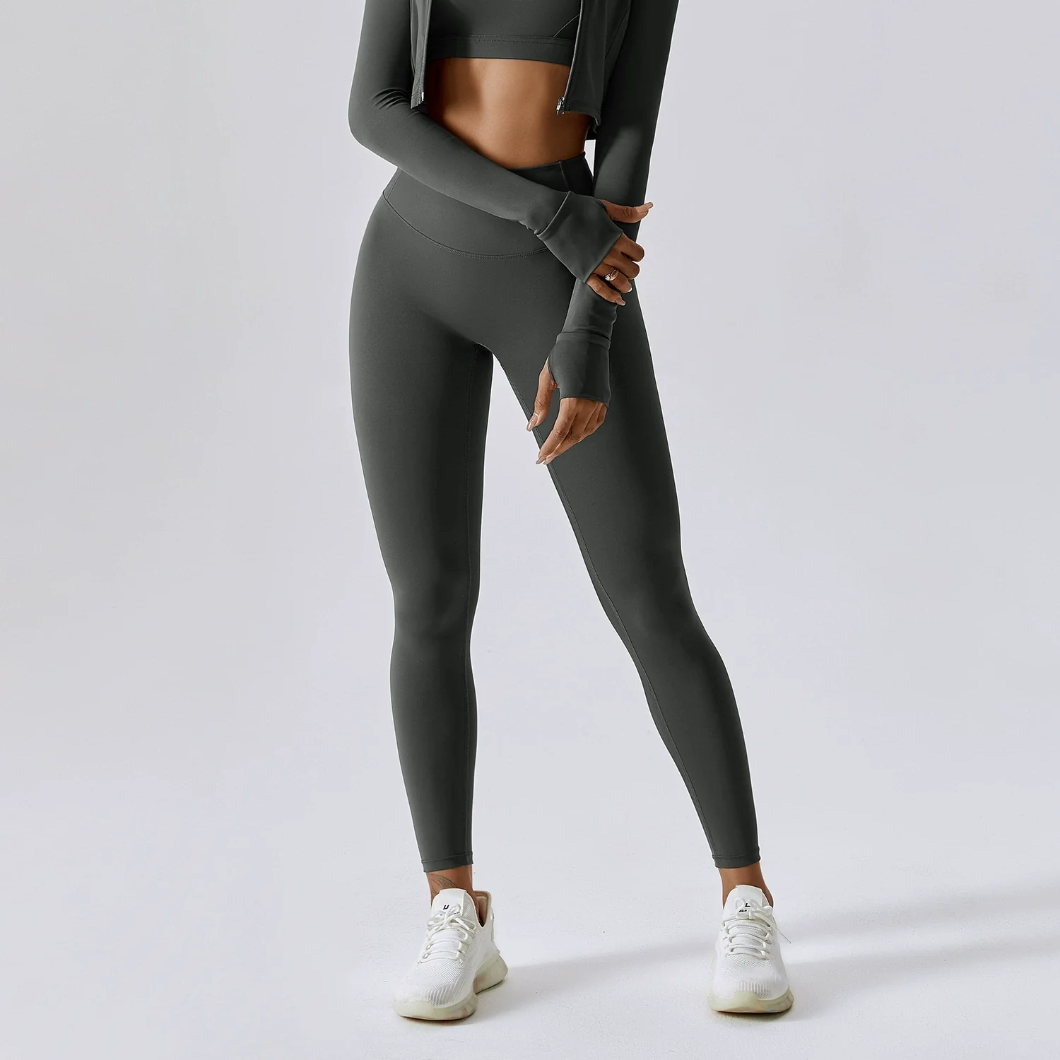 High Waist Nude Feel Slim Fit Fitness Pants Hip Lifting Sports Pants Yoga Pants Women's Outwear Running Cropped Pants Quick-Drying Pants - Image 8