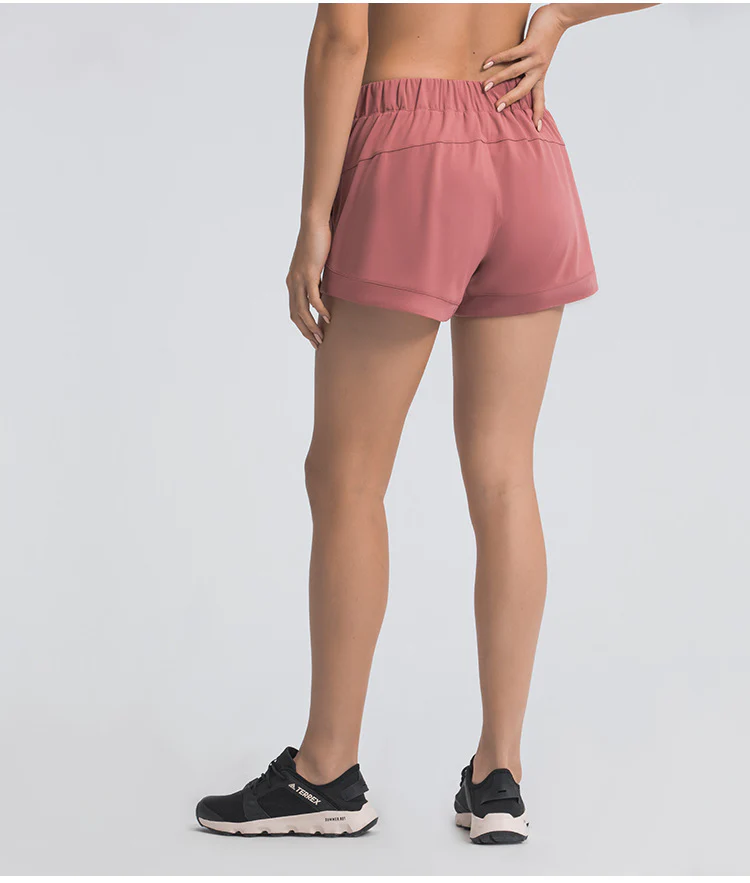 Hight Quality Women Workout 2 in 1 Athletic Breathable Yoga Shorts Gym Ladies Shorts Sports Running Pants With Pocket For Women - Image 9
