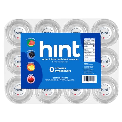 Hint Water Best Sellers Pack (Pack of 12), 16 Ounce Bottles, 3 Bottles Each of: Watermelon, Blackberry, Cherry, and Pineapple, Zero Calories, Zero Sugar and Zero Sweeteners - Image 7
