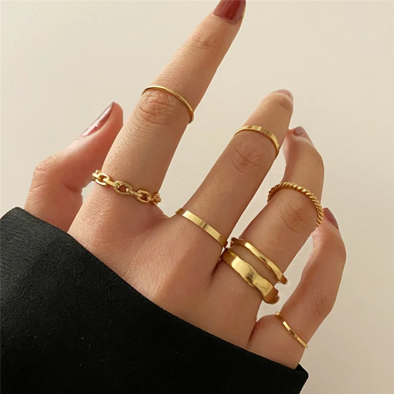 Hip Hop Cross Ring On Finger Chains Adjustable Jewelry Rings for Men Women Gothic anillos Aesthetic Rings 2023 Trend Accessories - Image 14