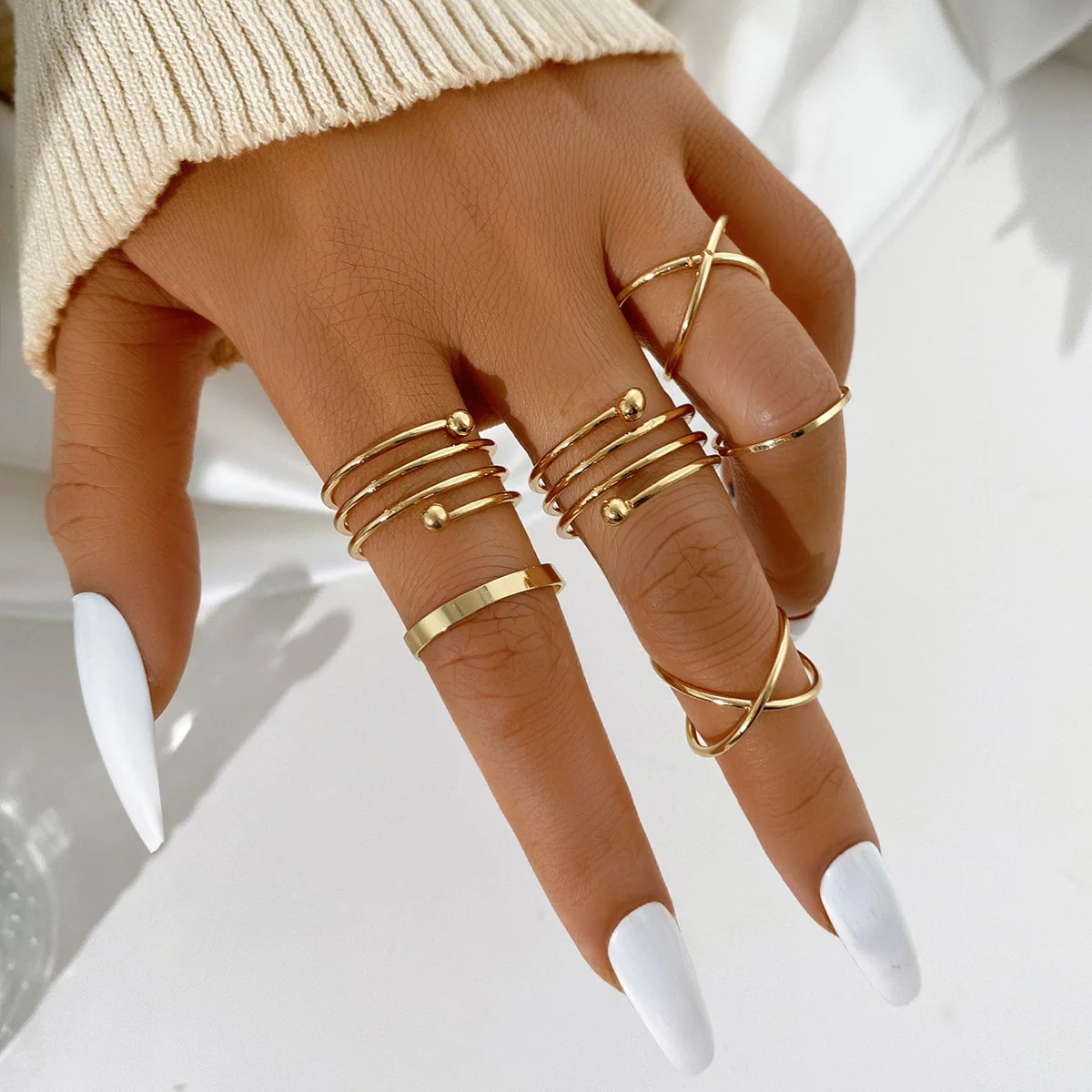 Hip Hop Cross Ring On Finger Chains Adjustable Jewelry Rings for Men Women Gothic anillos Aesthetic Rings 2023 Trend Accessories - Image 3