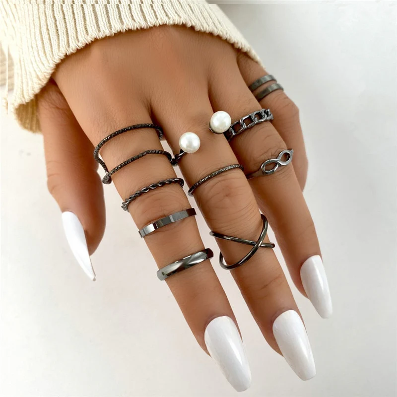 Hip Hop Cross Ring On Finger Chains Adjustable Jewelry Rings for Men Women Gothic anillos Aesthetic Rings 2023 Trend Accessories - Image 32