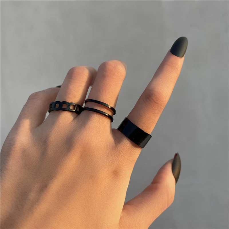 Hip Hop Cross Ring On Finger Chains Adjustable Jewelry Rings for Men Women Gothic anillos Aesthetic Rings 2023 Trend Accessories - Image 51