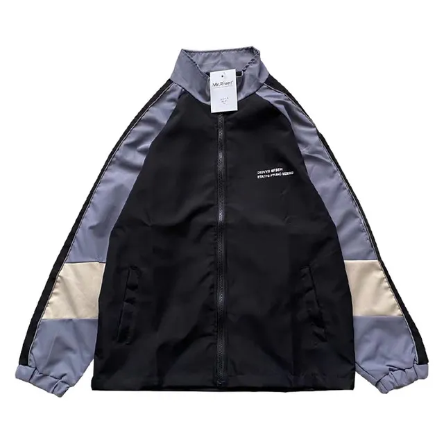 Hip Hop Varsity Jacket Men High Street Patchwork Color Block Windbreaker Coats Women Spring Autumn Thin Fashion College Jackets - Image 9