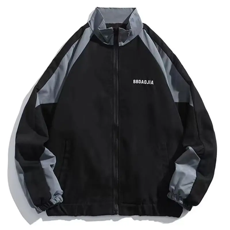Hip Hop Varsity Jacket Men High Street Patchwork Color Block Windbreaker Coats Women Spring Autumn Thin Fashion College Jackets - Image 3