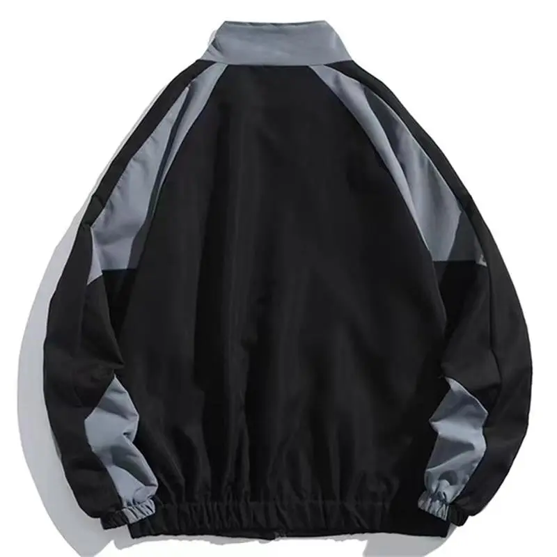 Hip Hop Varsity Jacket Men High Street Patchwork Color Block Windbreaker Coats Women Spring Autumn Thin Fashion College Jackets - Image 4