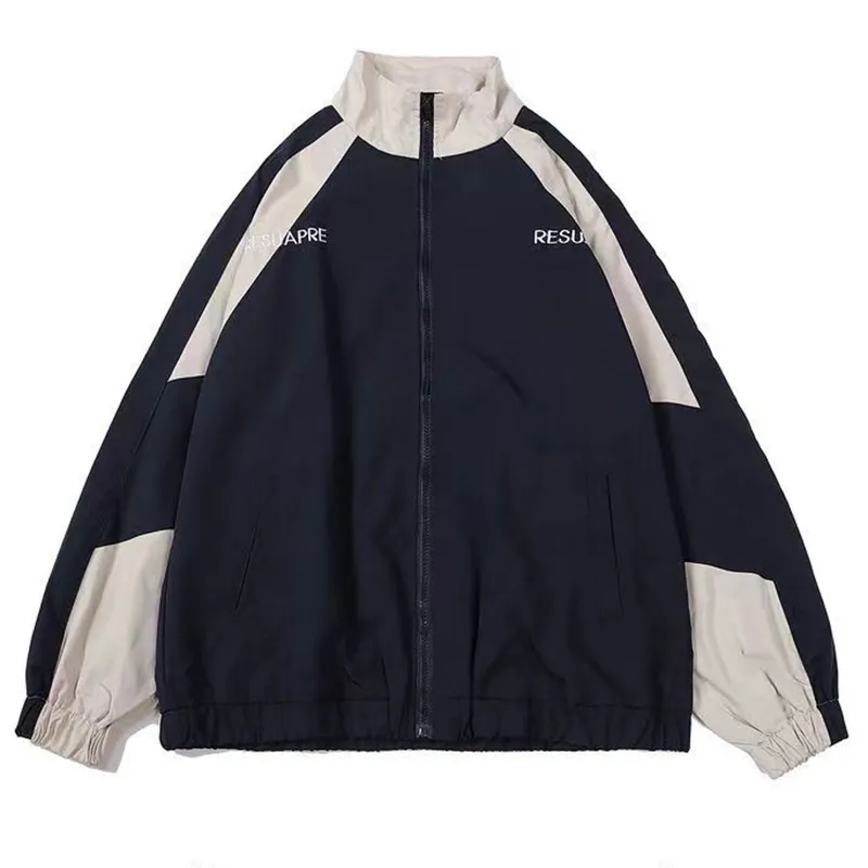 Hip Hop Varsity Jacket Men High Street Patchwork Color Block Windbreaker Coats Women Spring Autumn Thin Fashion College Jackets - Image 9