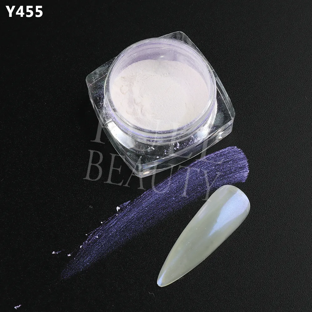 Holographic Mirror Nail Glitter Powder Shiny Aurora Laser Metallic Rubbing Dust Chrome Powder Gold Silver Pigment DIY Nail GLLSH - Image 10