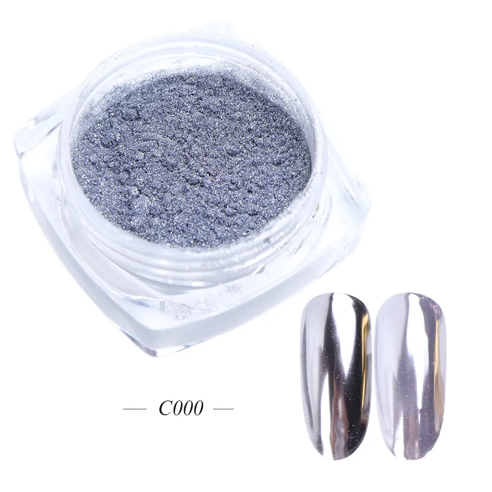 Holographic Mirror Nail Glitter Powder Shiny Aurora Laser Metallic Rubbing Dust Chrome Powder Gold Silver Pigment DIY Nail GLLSH - Image 15