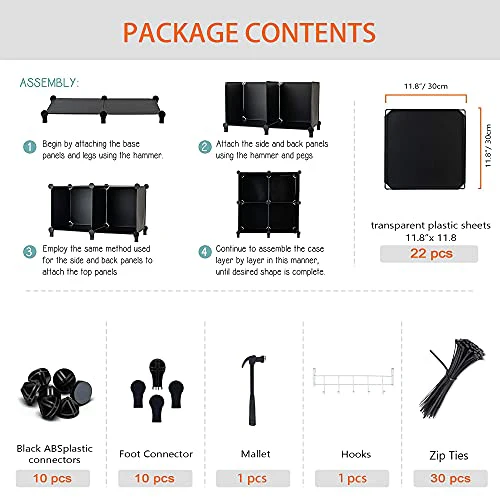 HOMIDEC 6-Cube Storage Organizer, Closet Organizer Storage Cabinet Shelf Bookcase Bookshelf,Storage Cubes Organizer Cabinet for Kids,Closet, Bedroom,Bathroom - Image 2