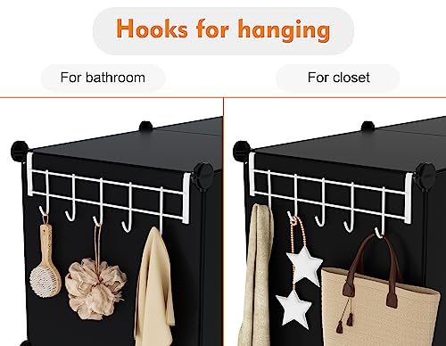 HOMIDEC 6-Cube Storage Organizer, Closet Organizer Storage Cabinet Shelf Bookcase Bookshelf,Storage Cubes Organizer Cabinet for Kids,Closet, Bedroom,Bathroom - Image 6