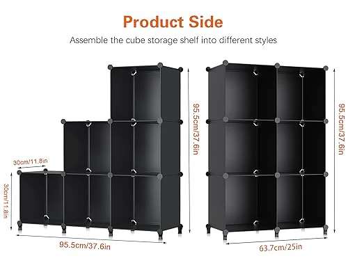 HOMIDEC 6-Cube Storage Organizer, Closet Organizer Storage Cabinet Shelf Bookcase Bookshelf,Storage Cubes Organizer Cabinet for Kids,Closet, Bedroom,Bathroom - Image 8