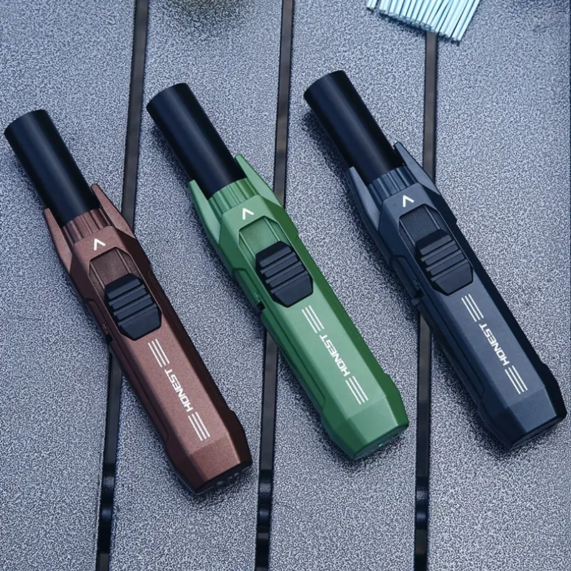 HONEST Metal Windproof Direct Punch Turbo Gas Lighter Portable Kitchen Cooking Outdoor Barbecue Welding Gun Men's High-End Gift - Image 5