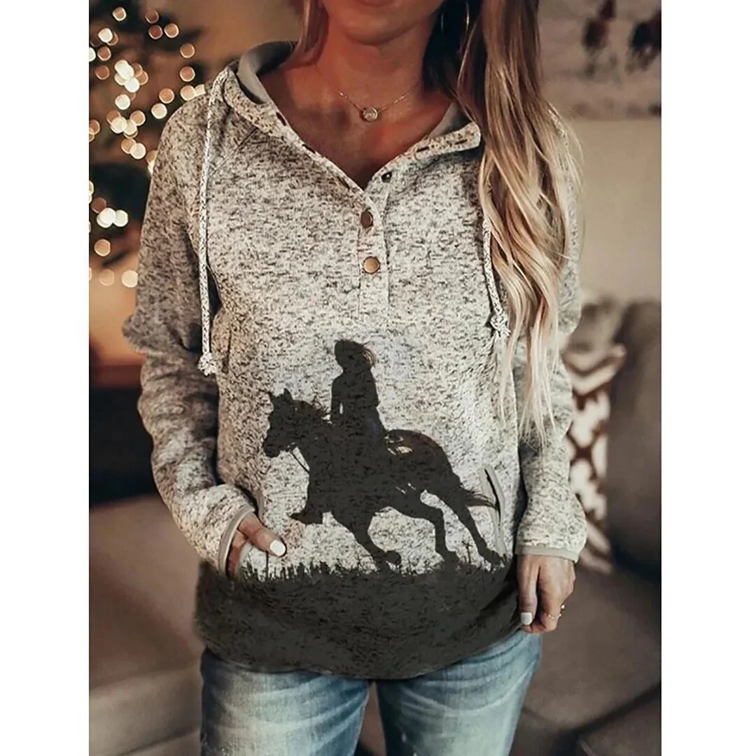 Horse 3d Print Hoodie Women Fashion Hoodies Sweatshirts Animal Tracksuit Vintage Hoody Women Sweat Autumn Winter Coat Clothes - Image 6