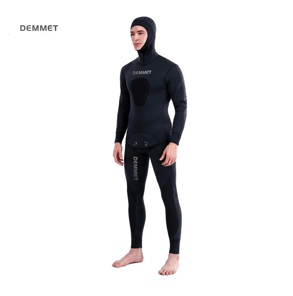 HOT 3mm Camouflage Wetsuit Long Sleeve Fission Hooded 2 Pieces Of Neoprene Submersible  For Men Keep Warm Waterproof Diving Suit - Image 11
