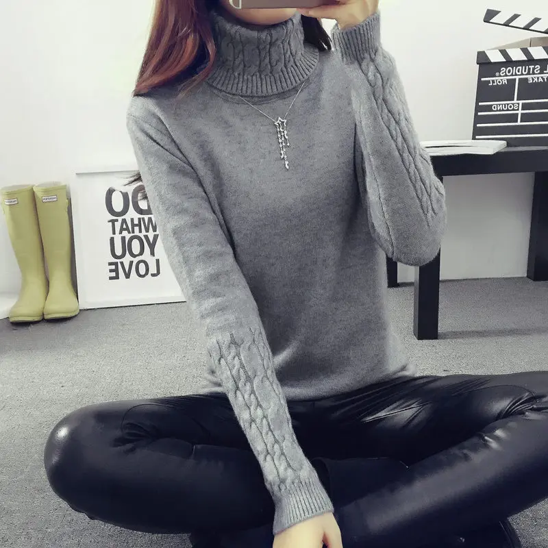 Hot Autumn Winter Women Sweaters and Pullovers Fashion turtleneck Sweater Women twisted thickening slim pullover sweater - Image 12