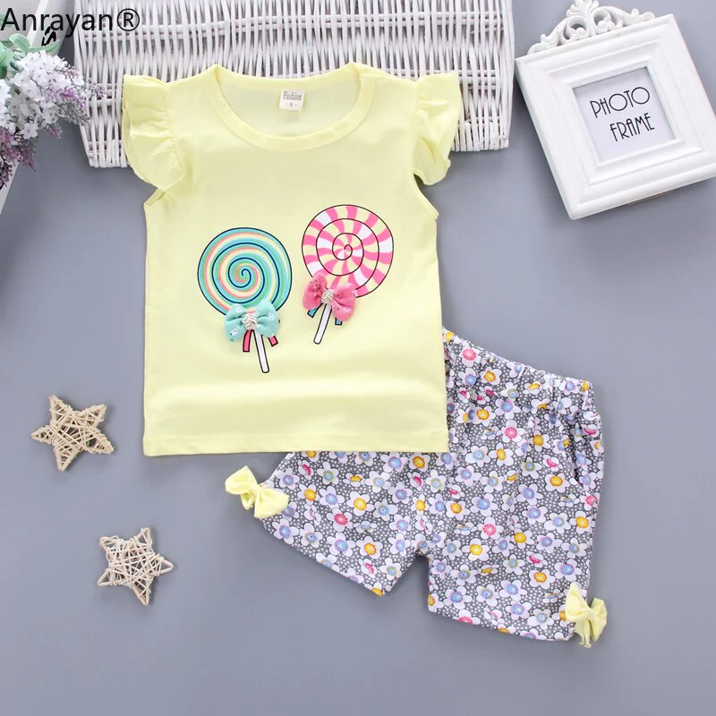 HOT Baby Girls Clothing Outfits Brand Summer Newborn Infant Sleeveless T-shirt Shorts 2pc/Sets Clothes Casual Sports Tracksuits - Image 10