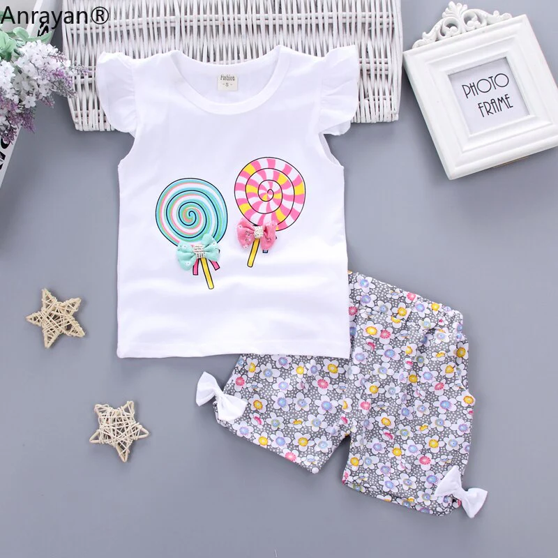 HOT Baby Girls Clothing Outfits Brand Summer Newborn Infant Sleeveless T-shirt Shorts 2pc/Sets Clothes Casual Sports Tracksuits - Image 6