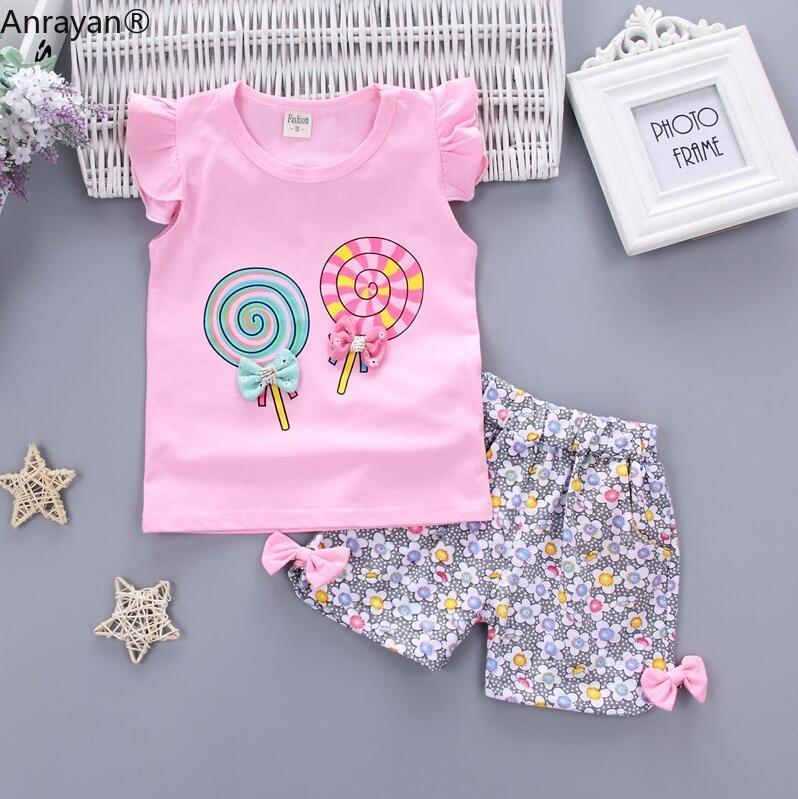 HOT Baby Girls Clothing Outfits Brand Summer Newborn Infant Sleeveless T-shirt Shorts 2pc/Sets Clothes Casual Sports Tracksuits - Image 8