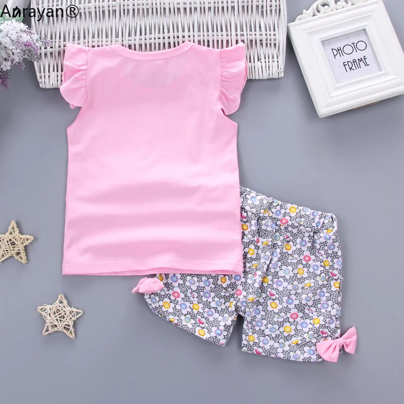 HOT Baby Girls Clothing Outfits Brand Summer Newborn Infant Sleeveless T-shirt Shorts 2pc/Sets Clothes Casual Sports Tracksuits - Image 9