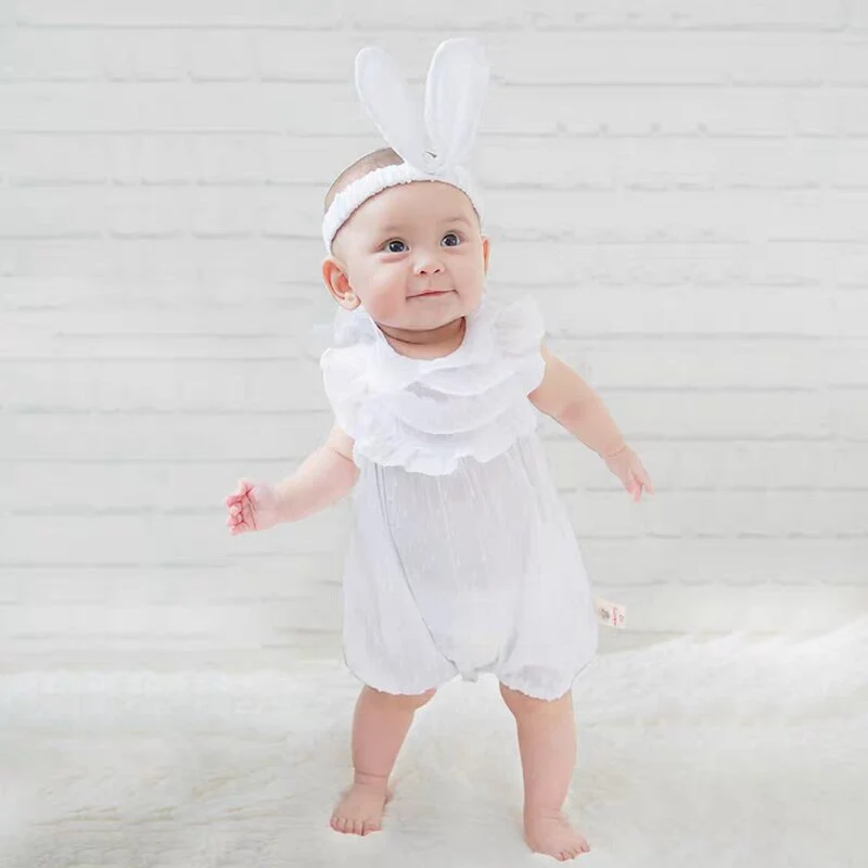 Hot Newborn Baby Dress Summer Baby Bodysuits 0-2 Years Cotton Kids Baby Girl with Long Sleeve Baby Bodysuit Infant Jumpsuit - Image 7