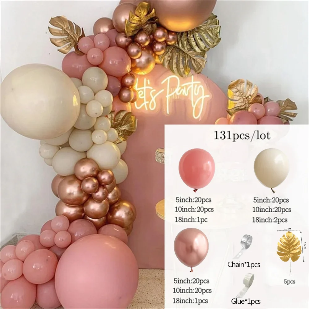 Hot Pink Balloon Garland Arch Kit Butterfly Stickers Chrome Rose Gold Latex Balloons for Birthday Wedding Baby Shower Decoration - Image 23