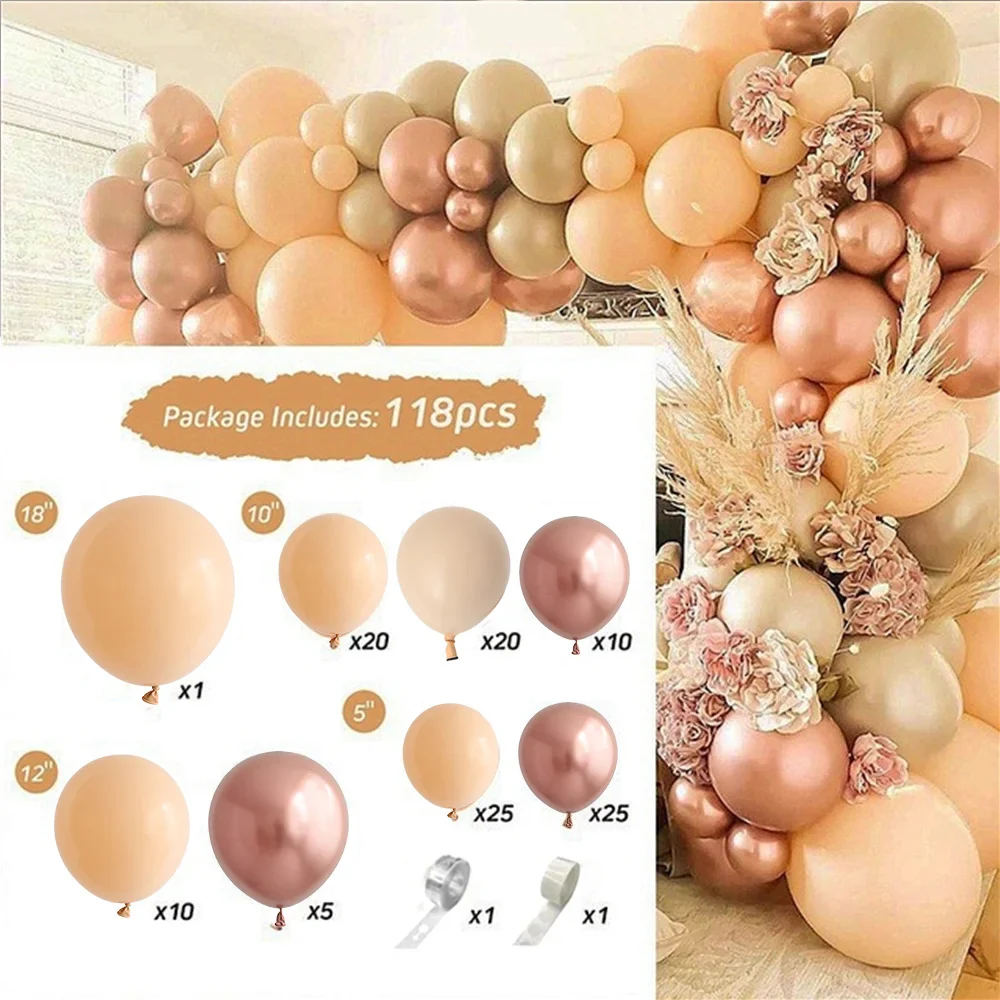 Hot Pink Balloon Garland Arch Kit Butterfly Stickers Chrome Rose Gold Latex Balloons for Birthday Wedding Baby Shower Decoration - Image 5
