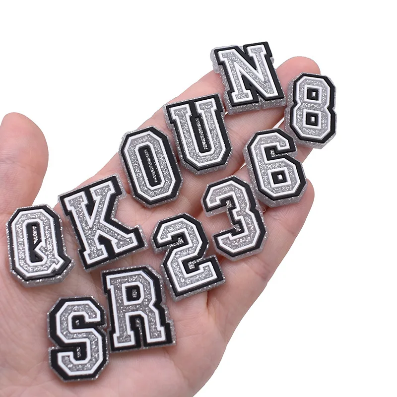 Hot Sale 1Pcs Letter Shoe Charms Decorations for Crocs Accessories Alphabet Pins Women Xmas Party Favors Gifts - Image 2