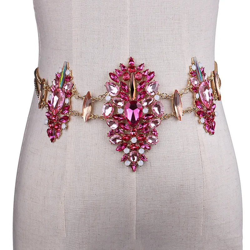 Hot Sale 7 Colors Luxury Sexy Bodychain Exaggerated Crystal BodyChain For Women Girl Club Beach Vacation JURAN Fashion Jewelry - Image 12