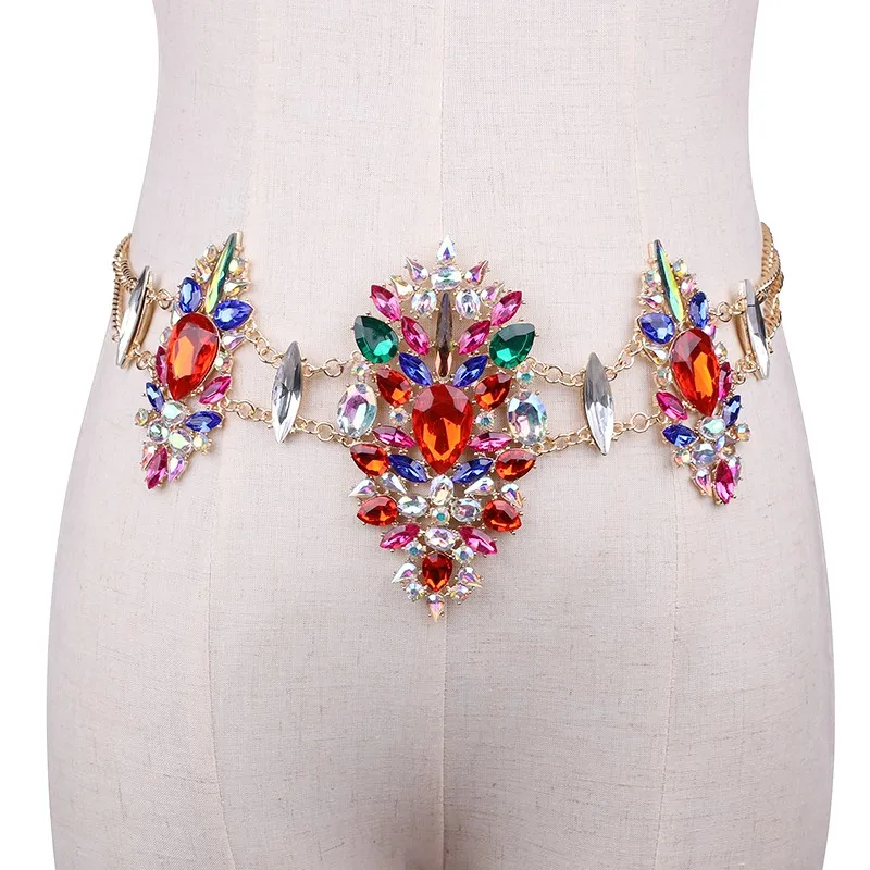 Hot Sale 7 Colors Luxury Sexy Bodychain Exaggerated Crystal BodyChain For Women Girl Club Beach Vacation JURAN Fashion Jewelry - Image 9