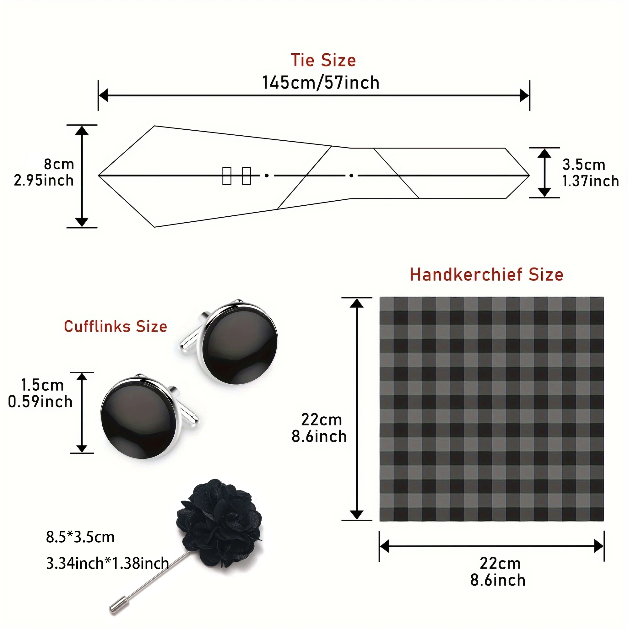 Hot Sale Luxury 8 cm Blue Floral Ties Pocket Square Cufflinks Brooch Set For Man Suit Accessories Holiday Gift Fit Formal Party - Image 8