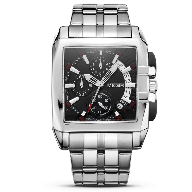 Hot Sale New MEGIR Brand Original Chronograph Quartz Men Watch Stainless-Steel Business Wrist Watch Male Clock Relogio Masculino - Image 6