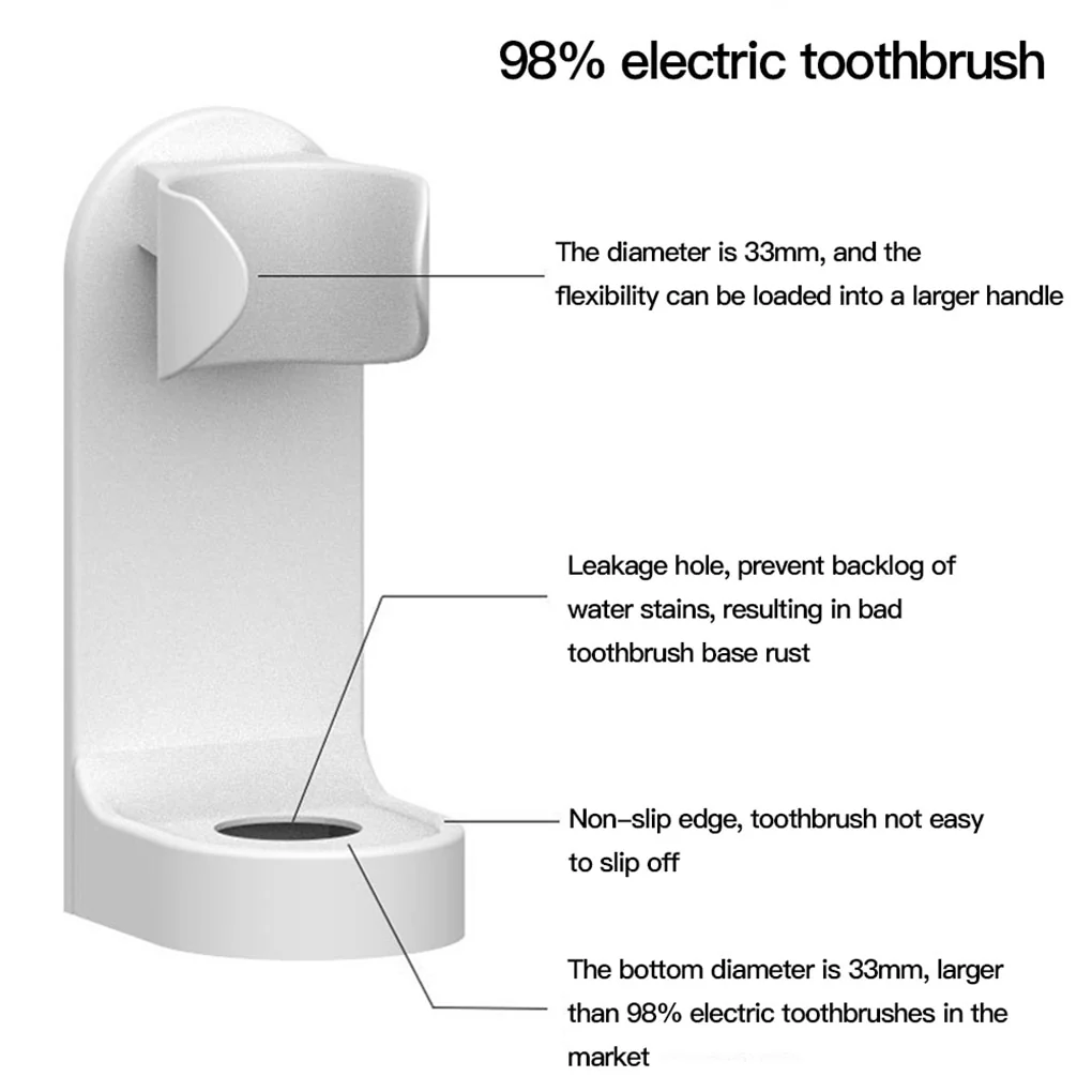 Hot Sale1PC Toothbrush Stand Rack Organizer Electric Toothbrush Wall-Mounted Holder Space Saving Bathroom Accessories - Image 5