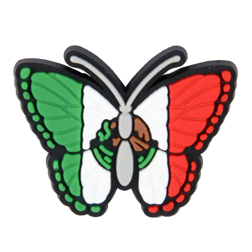 Hot Selling Mexican Women Shoes Decorations Jamaica Mexico Flag Croc Shoe Charms Burger Drink Snake Food Bracelet Accessories - Image 11