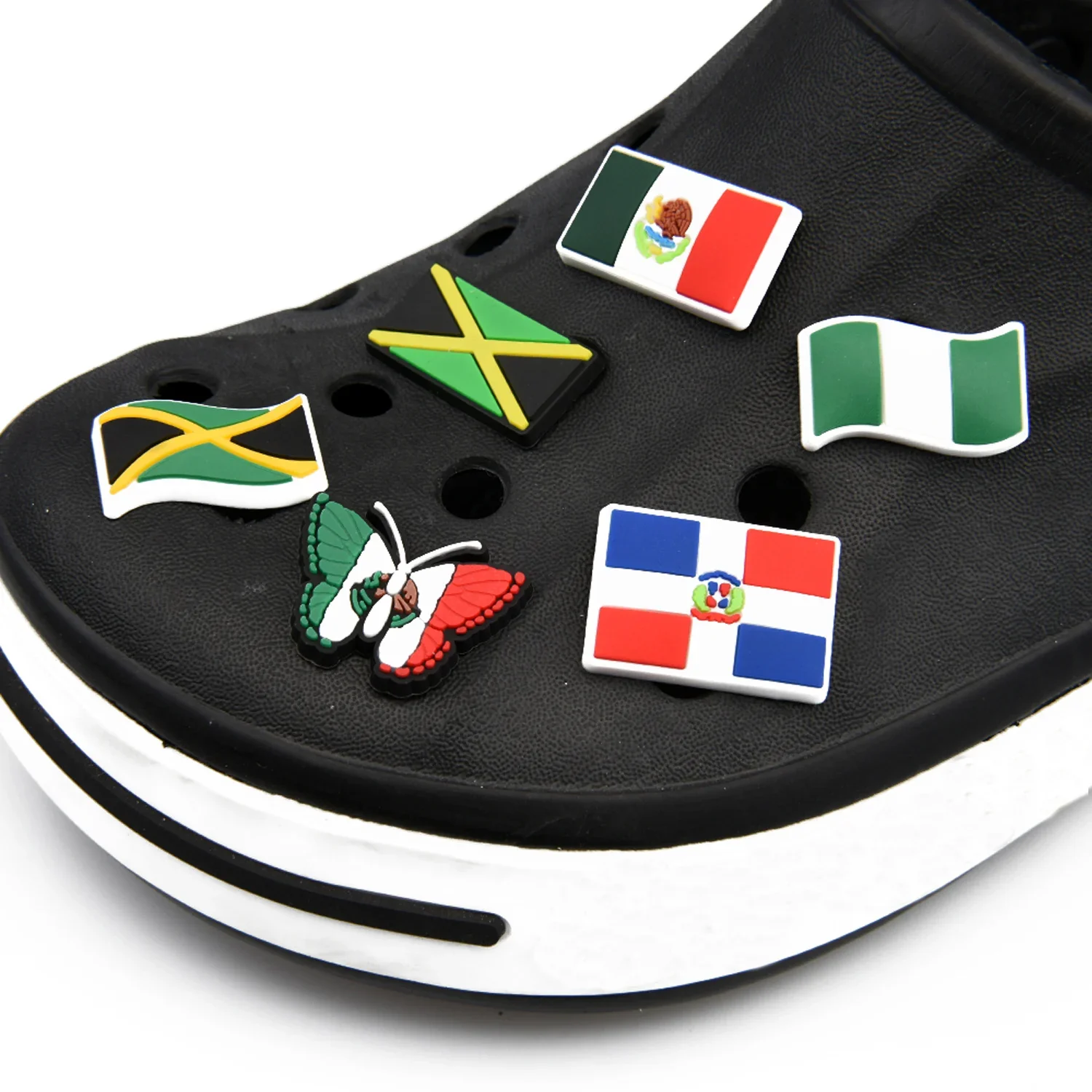 Hot Selling Mexican Women Shoes Decorations Jamaica Mexico Flag Croc Shoe Charms Burger Drink Snake Food Bracelet Accessories - Image 4