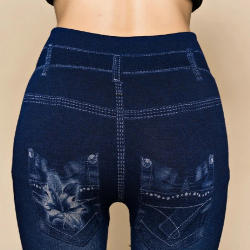 Hot Sexy Women Jean Skinny Jeggings Pants high waist leggings female print ankle-length Slim Legging Fitness Plus Size - Image 5